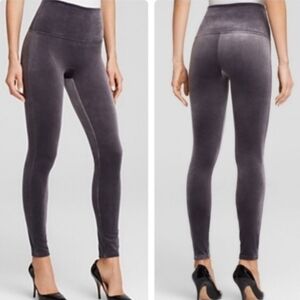 SPANX Grey Ready-To-Wow Velvet Leggings